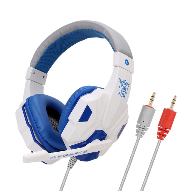 Gaming Headset 3.5mm Over Ear Stereo Sound Headsets Wired Gamer Headphone with Mic for PC Laptop Computer PS4 With Packaging