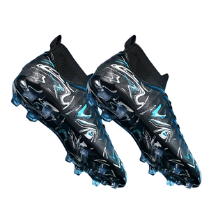 Nuevas Zapatillas de Fútbol de Entrenamiento para Hombre, Diseño Negro Luna Blanca, Tacos AG, Parte Superior de PU y Malla, para Adultos, Profesionales - Product Image 2