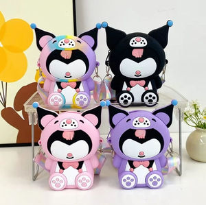 Monedero de goma para niños, bolso de hombro infantil para niñas con figura de Stitch, bolsos de peluche bonitos para niños, bolsos pequeños - Product Image 3