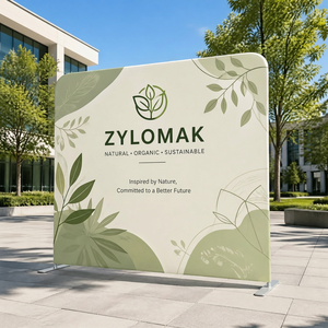 Support d'affichage vertical personnalisé ZYLOMAK, autoportant, laminage mat, écologique, utilisation en extérieur, style moderne - Product Image 1