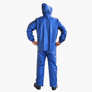 Combinaison de pluie imperméable intégrale avec capuche, légère et durable en PVC, pour le vélo, les voyages, la randonnée et le camping - Product Image 2