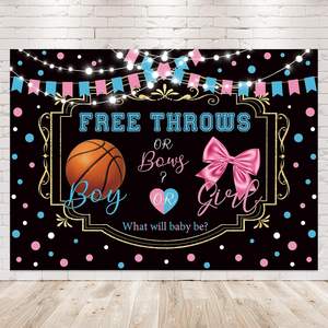 ฉากหลังถ่ายภาพเฉลยเพศเด็กชายหรือเด็กหญิง บอลลูนลมร้อน หมี ฉากหลังปรับแต่งได้ ป้ายปาร์ตี้ฉลองทารก - Product Image 2