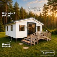 Casa Contenedor Expandible de 40 pies, Moderna y Prefabricada, con Interruptores, Enchufes, Iluminación y Calefacción, Mini Casa para Complejos Turísticos