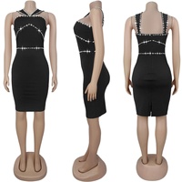 CX7493 Halter Mini Robe Femme Strass Bandage Robes pour Fête D'anniversaire Club 2025