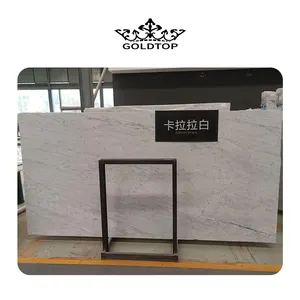 用于台面和地板的金顶白色Harga Marmer Carrara白色大理石平板石材Carrera大理石