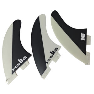 Planche de surf en fibre de verre G5 de deuxième génération pour aileron gauche, central, droit, ensemble universel de trois ailerons, noir et blanc bicolore - Product Image 3