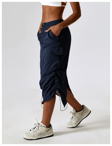 Jupe cargo vintage 2023 pour femme, en crochet, longue, coupe ample rétro avec taille basse et poches, tenue décontractée d'automne - Product Image 5