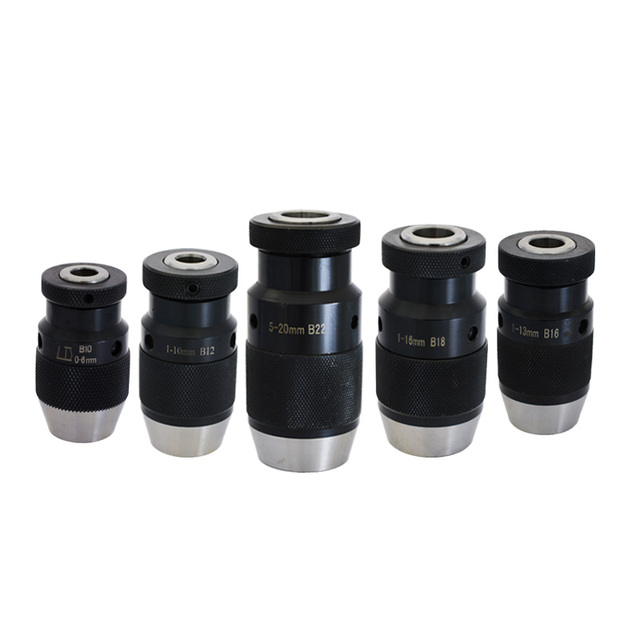 Black High Quality Taper-fitting 13mm JT6 16mm B18 Keyless Automatic Drill Chucks for Collet Chuck