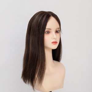 Perruque frontale en dentelle HD marron balayage avec mèches <span class=keywords><strong>caramel</strong></span>, cheveux indiens vierges, lisses et soyeux, longueur moyenne, sans colle, pour usage quotidien - Product Image 1