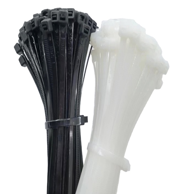 High Quality UV Nylon Cable Ties Self-Locking Plastic Zip Ties in Black White Reusable 100mm Length