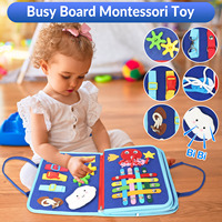 Tablero de Actividades de Fieltro Personalizado de Alta Calidad, Libro de Actividades de Fieltro Montessori para Niños, Actividades de Aprendizaje Preescolar para Niños Pequeños