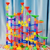 Circuit de course en marbre 3D STEM DIY éducatif, 113 pièces, jeu de construction de labyrinthe de tuyaux, jouet pour enfants, jeu d'apprentissage en intérieur