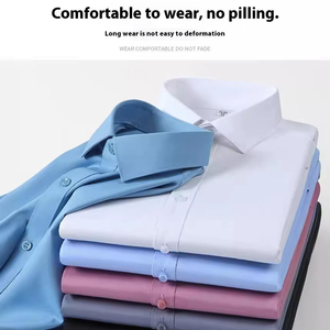 Herren Stretch No Iron Bequemes Hemd Koreanischer Stil Business Formal Interview Weißes Hemd Plus Size - Product Image 3