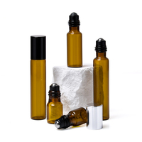 Nouvelles Bouteilles Roll-on en Verre Ambré de 2ml, 3ml, 5ml, 10ml – Tubes de Parfum Vides avec Bille Roulante en Verre pour Huiles Essentielles et Soins de la Peau