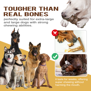 Usine En Gros Super Résistant Aux Morsures Grinçant Os Forme Propre Dentition Meilleur Compagnon Chien Jouets - Product Image 3