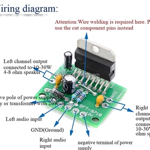Placa Amplificadora de Potencia TDA7297 DC 12V Doble Canal 15W+15W, Componentes Sueltos para Kit de Desarrollo Electrónico DIY - Product Image 2