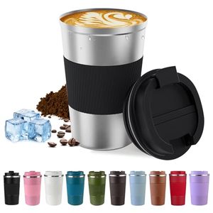 Custom Logo <b>Gift</b> 12Oz Vacuum-Insulated Stainless Steel Travel Mug, Leak-Proof Reusable Coffee Cup With Lid - Product Image 5