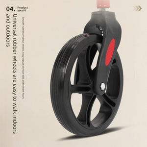<span class=keywords><strong>Deambulatore</strong></span> <span class=keywords><strong>a</strong></span> 4 Ruote Regolabile per Anziani <span class=keywords><strong>con</strong></span> Ruote da 8 Pollici, Ausilio per la Mobilità Pieghevole <span class=keywords><strong>con</strong></span> Sedile, <span class=keywords><strong>Freno</strong></span> <span class=keywords><strong>a</strong></span> <span class=keywords><strong>Mano</strong></span>, Leggero - Product Image 4
