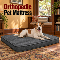 Matelas orthopédique pour chien avec housse amovible et lavable et design à profil bas pour chiens de taille moyenne et grande