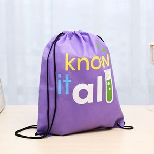 210D Waterproof <b>Drawstring</b> <b>Backpacks</b> Portable Foldable String Cinch Sack Pack Storage Sports Polyester Gift Bags - Product Image 2