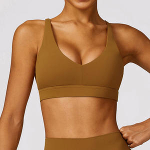 Spring Skinny <span class=keywords><strong>Beauty</strong></span> Back Camisole Yoga Top Running Sujetador deportivo a prueba de golpes Chaleco de fitness de secado rápido - Product Image 4