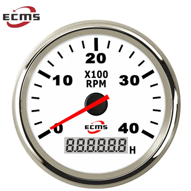 Xe Máy Chống Thấm Nước Diesel Động Cơ Xăng 85Mm Hour Meter Lập Trình Máy Đo Tốc Độ Đo RPM Meter 0-4000RPM