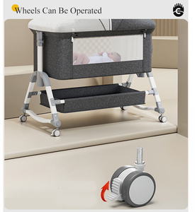 <span class=keywords><strong>Lit</strong></span> bébé multifonctionnel moderne 3 en 1 pour enfants, berceau, <span class=keywords><strong>lit</strong></span> <span class=keywords><strong>de</strong></span> <span class=keywords><strong>voyage</strong></span> avec filet respirant, <span class=keywords><strong>lit</strong></span> d'appoint - Product Image 3