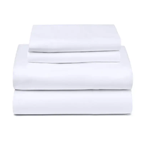 Tissu Hôtelier en Satin de Coton Pur 400TC Blanc Uni en Rouleau pour Draps et Linge de Lit