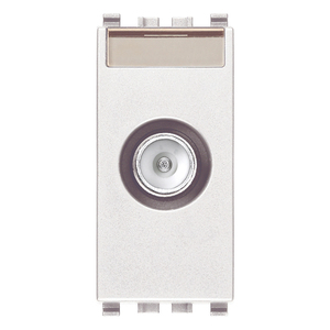 Prise de passage TV-RD-SAT blanche 4,1x2,8x5,3 cm pour installation électrique - Product Image 1