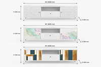 Meuble TV design moderne pour salon avec support, ensemble de rangement de luxe, meuble mural en acier, taille et motif personnalisables