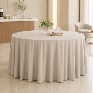 Easy Care Scuba Tablecloth Smooth Drape Hotel Tablecloth For Buffet Banquet And Resort Dining - Product Image 1