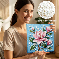 Kits d'art de peinture aux perles DIY pour la décoration murale de la maison, peintures aux perles et pierres précieuses, artisanat artistique, 25x25cm avec cadre