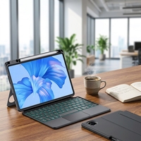 Étui pour tablette d'apprentissage compatible Huawei MatePad Pro 11 pouces, modèles 2022/2024, clavier rotatif détachable, rotation à 360 degrés
