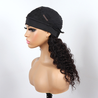 OrientFashion bandeau perruque vague profonde sans colle bandeau de cheveux humains perruque faite à la machine sans dentelle perruque de cheveux humains avec bandeau