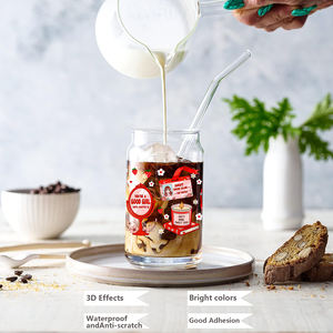 SECRET SMUT GIRL 主题 UV DTF 印刷贴纸批发定制设计师 Uvdtf 转印 16oz Uv Dtf 玻璃杯杯套 - Product Image 6