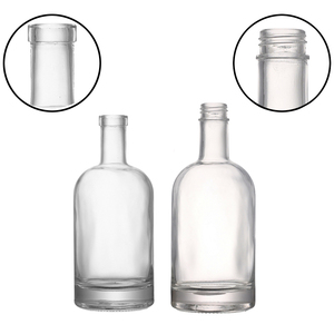 Xuzhou Rond Personnalisé Vide 200ml 375ml 500ml 750ml D'<span class=keywords><strong>alcool</strong></span> 1 Litre Bouteille de <span class=keywords><strong>Vodka</strong></span> En Verre avec Du Liège - Product Image 2