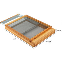 Outils d'apiculture Accessoires de ruche Panneau inférieur criblé de ruche d'apiculture Langstroth ciré