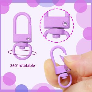 Porte-clés à boucle à ressort en alliage de zinc or et argent pour la fabrication de bracelets, style minimaliste moderne, composant de loquet de porte - Product Image 2