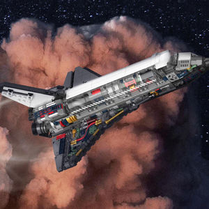 Jiaqi <span class=keywords><strong>Breaking</strong></span> <span class=keywords><strong>Dawn</strong></span> série numéro cinq fusée bloc de construction modèle MOC 3D éducation Puzzle navette spatiale blocs de construction ensembles - Product Image 3