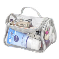 Sac de maquillage de toilette Transparent étanche, grande capacité, sacoche Portable à poignée, sac de rangement imperméable pour nettoyage de peau de voyage en usine