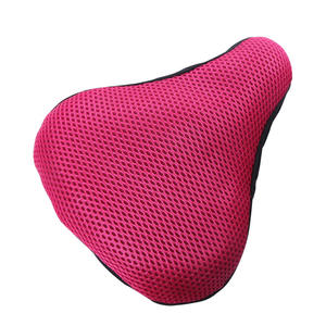 Funda de sillín de bicicleta de malla roja, esponja suave, transpirable, para todas las estaciones, unisex, ajuste universal para adultos - Product Image 3