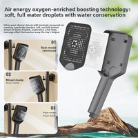 Ensemble de douche pluie avec affichage numérique d'ambiance lumineuse, corps en laiton, pommeau de douche à pression LED pour salle de bain domestique, construction entièrement en cuivre
