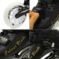 Patins à roues alignées en carbone OEM, bottes de course à trois ou quatre roues, chaussures de roller professionnelles légères pour adultes, compétition