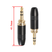 Prise jack TRS 3,5 mm à verrouillage par soudure, connecteur audio plaqué or pour amplificateur de guitare, mixeur, clavier
