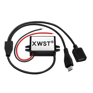XWST DC DC 12V 24V to 5V Step Down Converter 3A 30W Type-C Micro USB Buck Power Supply Charger for Mobile Phone Charging CE ROSH