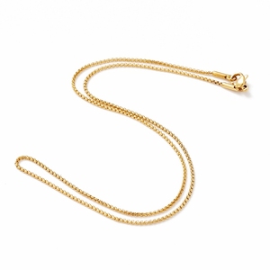 สร้อยคอสแตนเลสกล่องกลมสีทองสำหรับผู้ชายเครื่องประดับฮิปฮอปแฟชั่น - Product Image 3