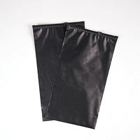 Sac d'emballage pour vêtements en CPE noir jetable personnalisé avec fermeture éclair et design givré, pour vêtements et chaussures, impression de logo par estampage à chaud