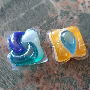 CHANO kapsul cuci cair semua lapisan ganda, kapsul cuci semua lapisan 3 dalam 1 dan deterjen cucian 4 dalam 1 25 & 20 Gram Pods cucian sekali pakai - Product Image 1