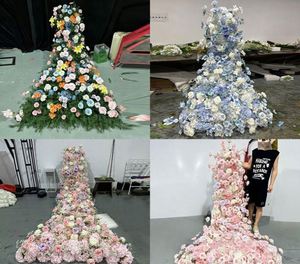New Waterfall Artificial Flower Engagement Banquet Trailing <b>Table</b> Arrangement Wedding Backdrop Display Window Decoration. - Product Image 2
