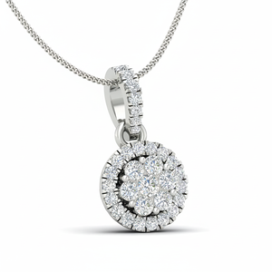 Meilleure offre sur 0.50TCW pendentif en diamant en grappe ronde véritable or 10 carats sans chaîne diamants en feuille Ltd. Modèle P0625 Classic - Product Image 1